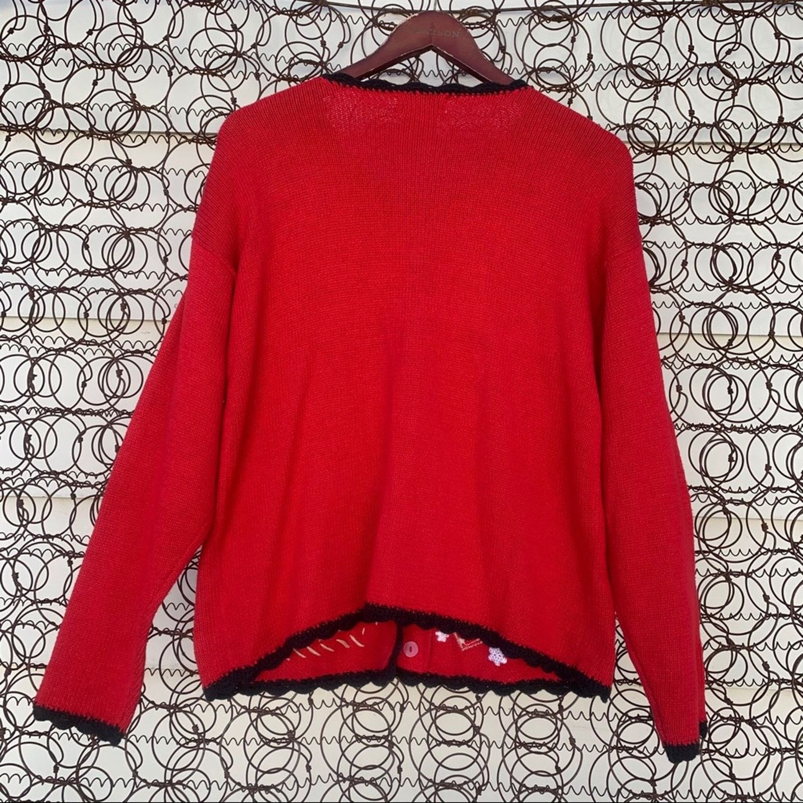 Vintage Vintage Basic Editions knit ugly Christmas cardigan SMALL Size S / US 4 / IT 40 - 7 Thumbnail