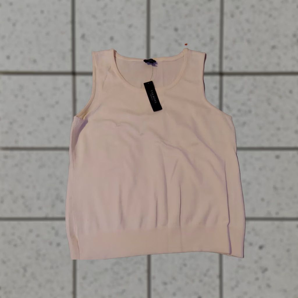 Talbots Talbots Khaki Cotton Sleeveless Tank Shirt XL Womens Size XL / US 12-14 / IT 48-50 - 1 Thumbnail