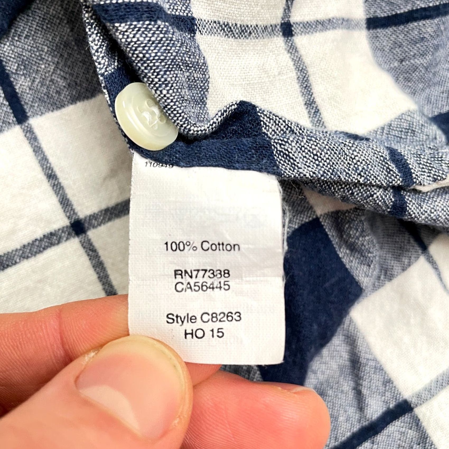 J.Crew J.CREW Shirt Women XXS Blue White Plaid Long Sleeve Cotton Casual Button Up Regular Fit Size XXS / US 00 / IT 34 - 5 Thumbnail