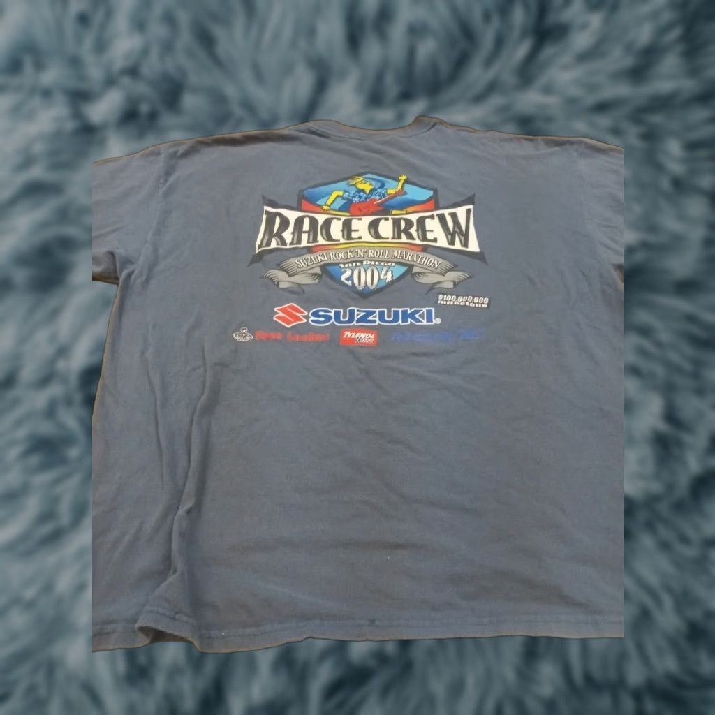 Reebok VINTAGE Rock N Roll Marathon Reebok SS T-Shirt 2XL Men Blue 2004 Chest 48" Size US XXL / EU 58 / 5 - 1 Thumbnail