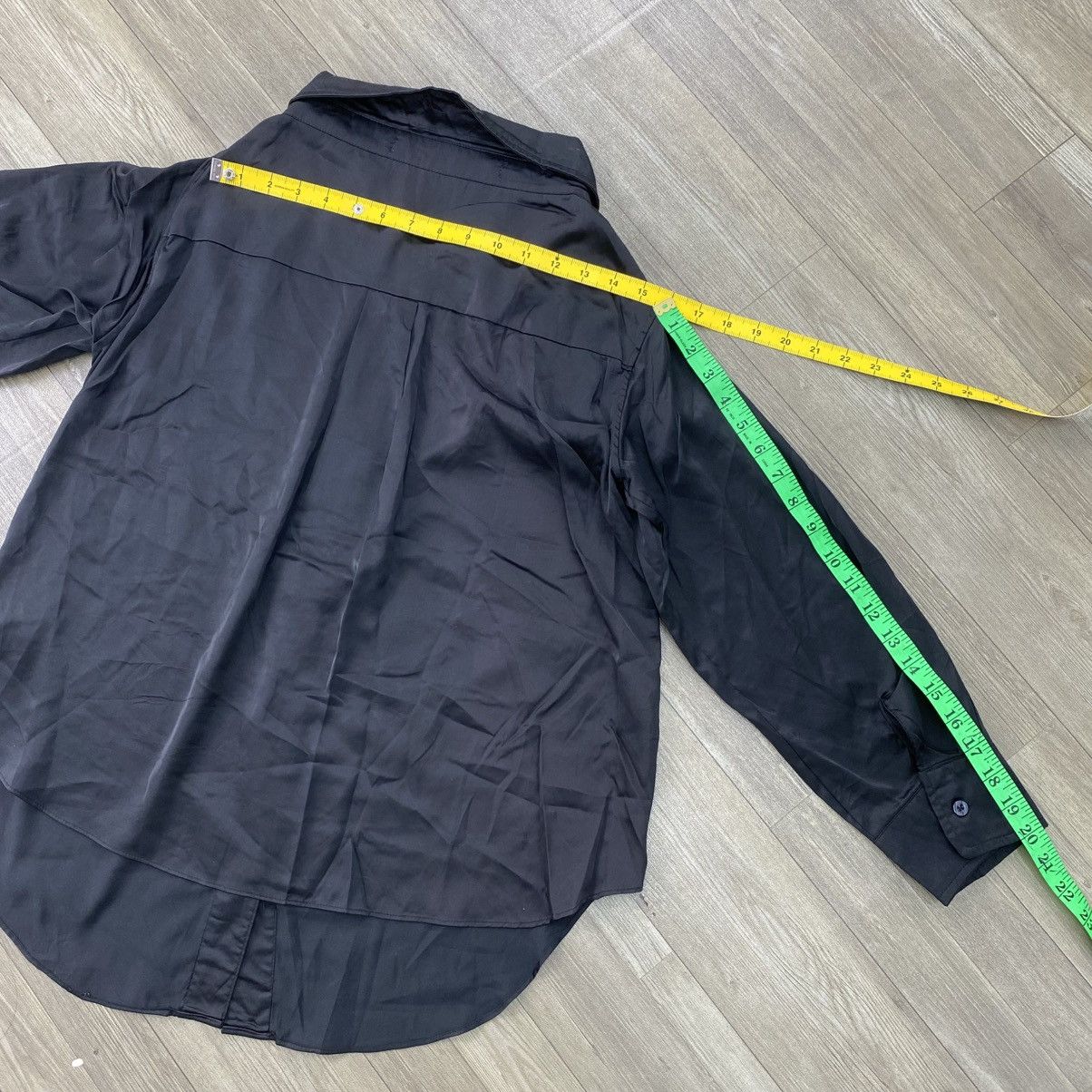 Alexander Wang Vintage Alexander Wang Silk Luxury Black Button Up Shirt Size M / US 6-8 / IT 42-44 - 15 Thumbnail
