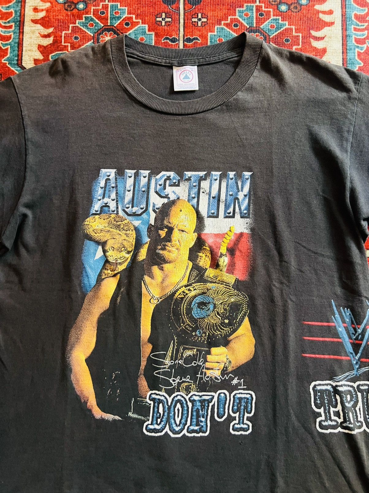 Vintage Vintage 1998 Stone Cold Steve Austin DTA Tee Size US XL / EU 56 / 4 - 4 Thumbnail