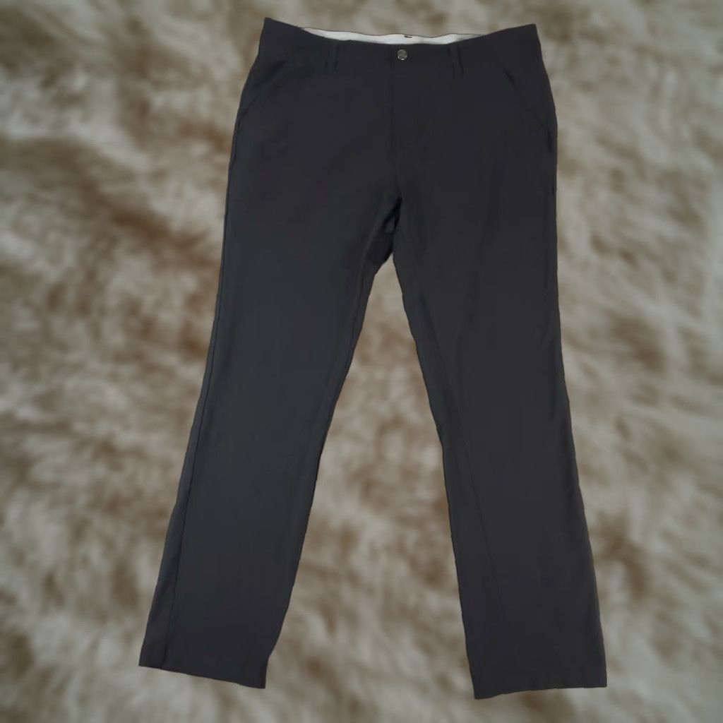 Adidas Adidas Pants Mens 36x30 Black Flat Front Chino Trousers Casual Golf Size US 36 / EU 52 - 1 Thumbnail