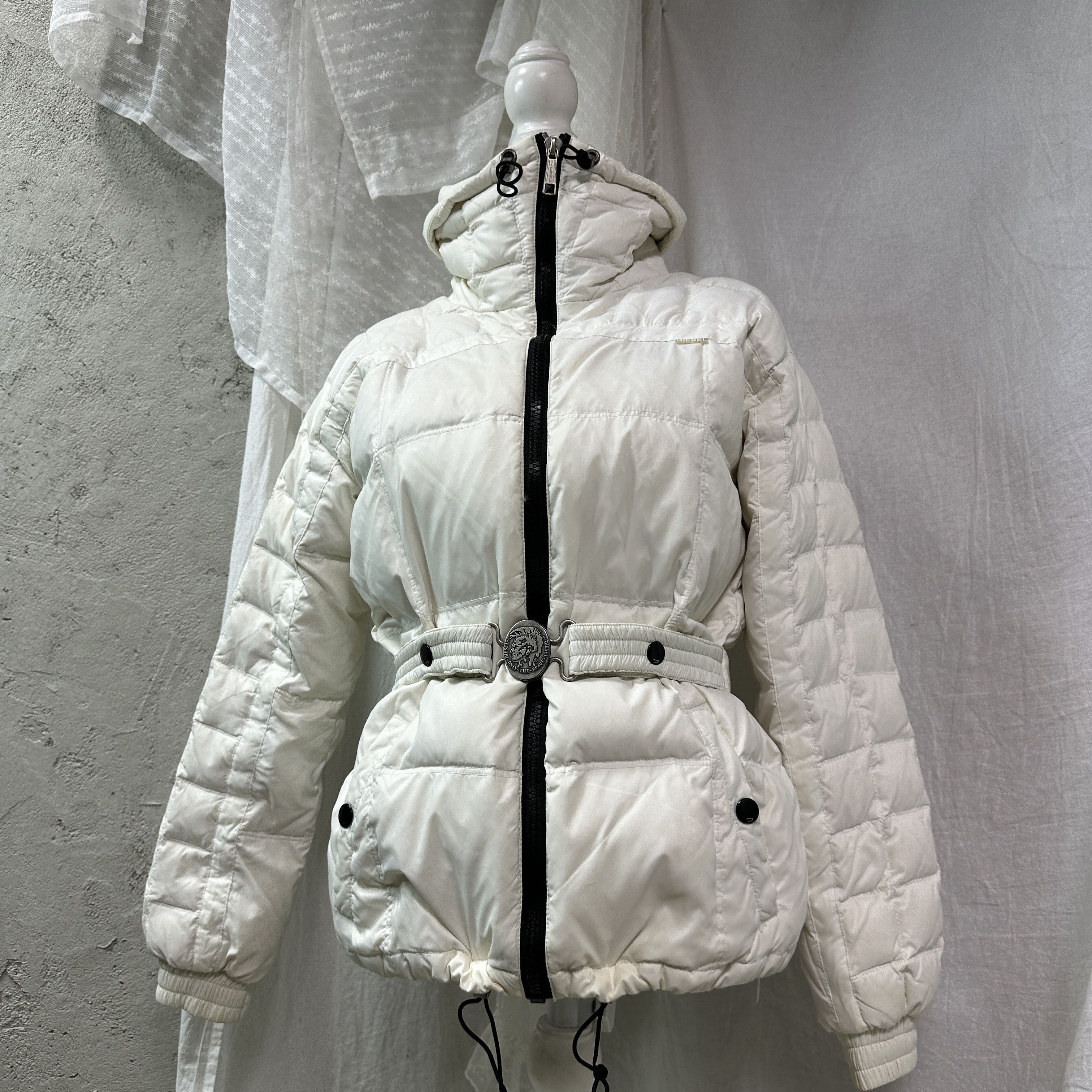 Diesel Vintage Belted Big Collar Diesel Puffer Down Jacket Y2K Size S / US 4 / IT 40 - 5 Thumbnail