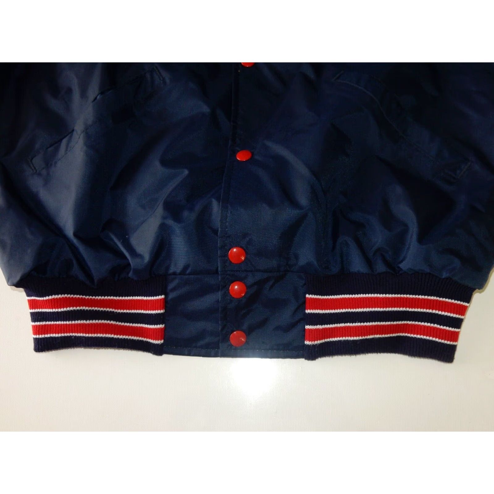 Vintage VINTAGE DeLong Men's Bomber Jacket Size L Blue Nylon 90s Classic US Made Size US L / EU 52-54 / 3 - 2 Thumbnail