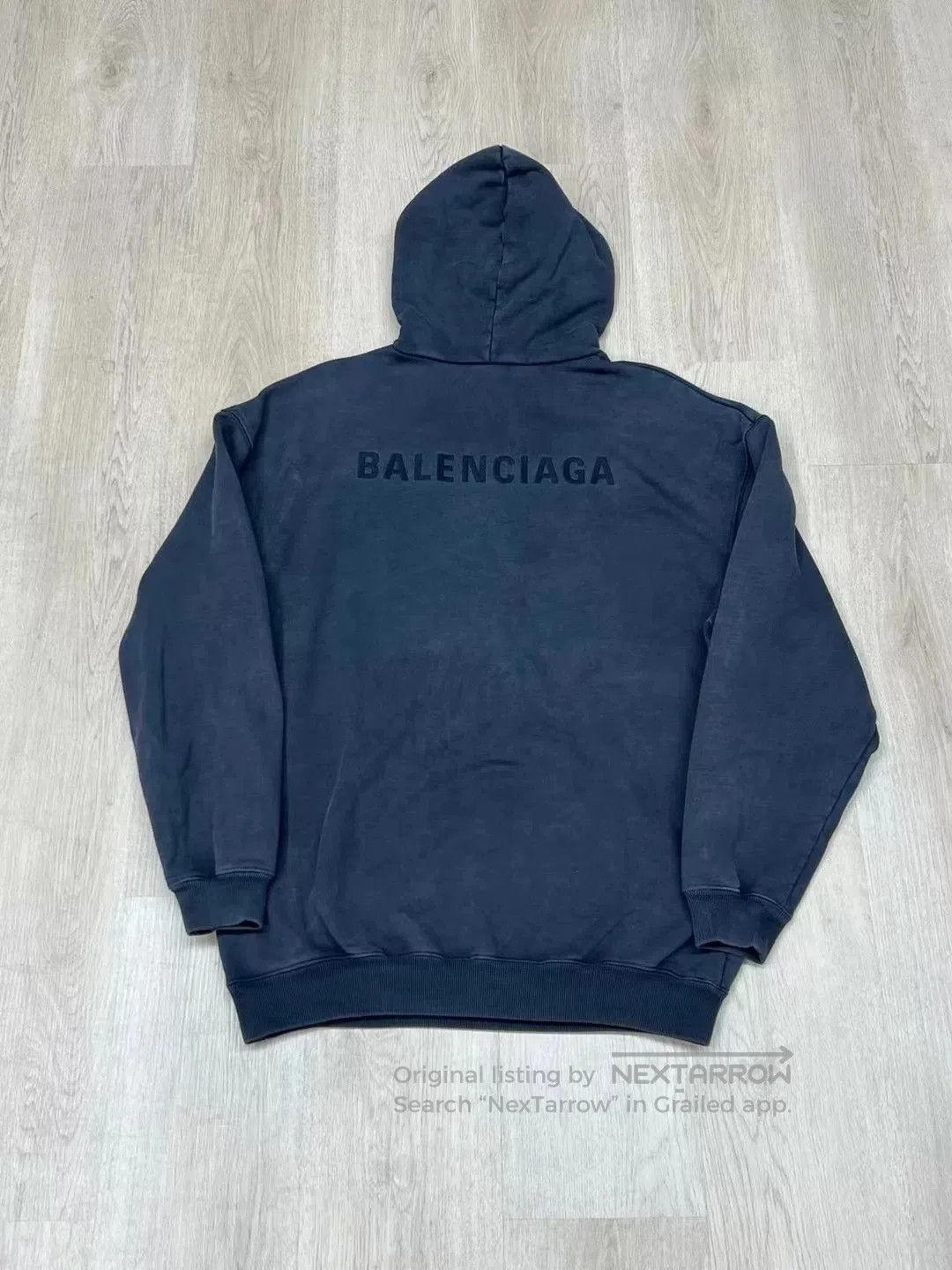 Balenciaga Balenciaga Gray Embroidered Hoodie XS. Size US XS / EU 42 / 0 - 7 Thumbnail