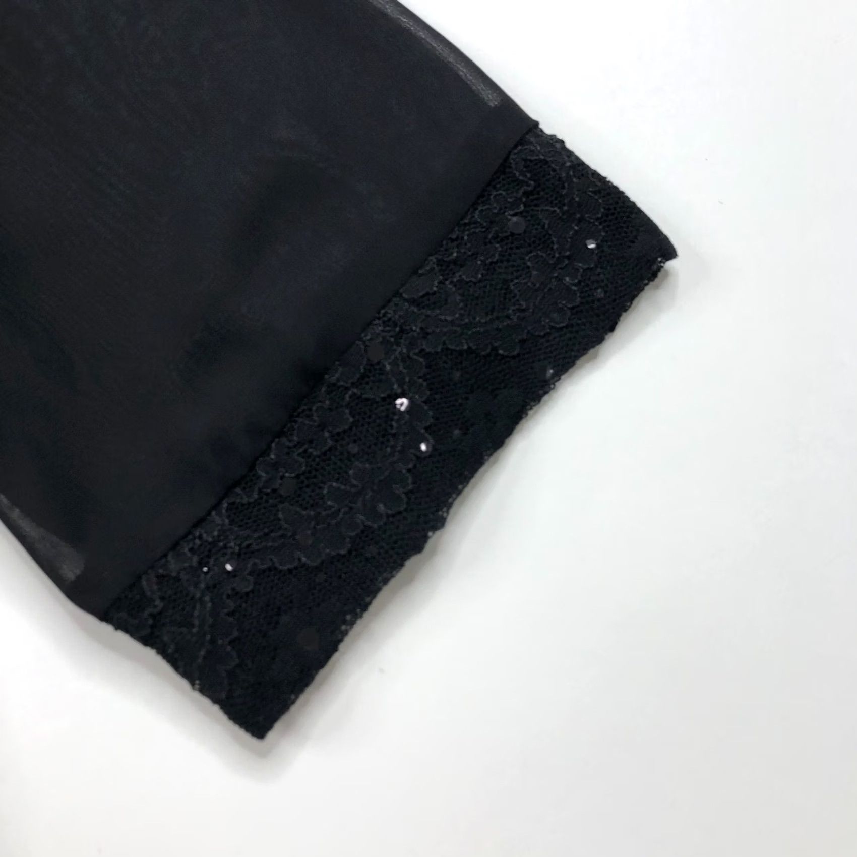 Vintage R&M Richards Dress Women's Above Knee Lace Lined Black MINT 12 Sleeveless Boat Neck A-Line Short Vintage: No Size XL / US 12-14 / IT 48-50 - 3 Thumbnail