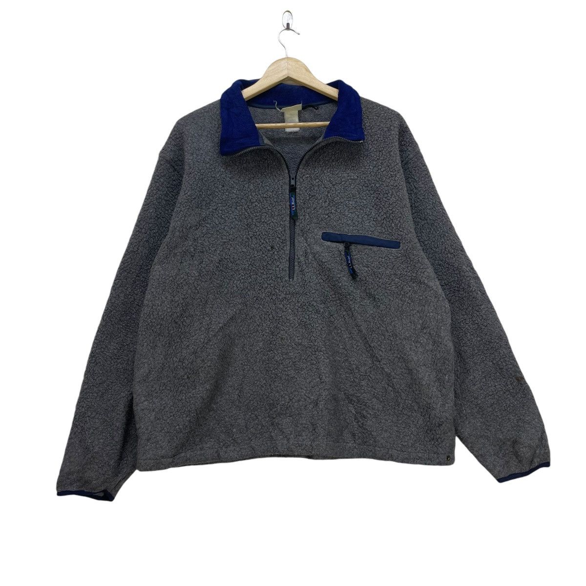 L.L. Bean 💥Vintage Ll Bean Deep Pile Half Zipper Pull over Jacket Size US M / EU 48-50 / 2 - 1 Thumbnail