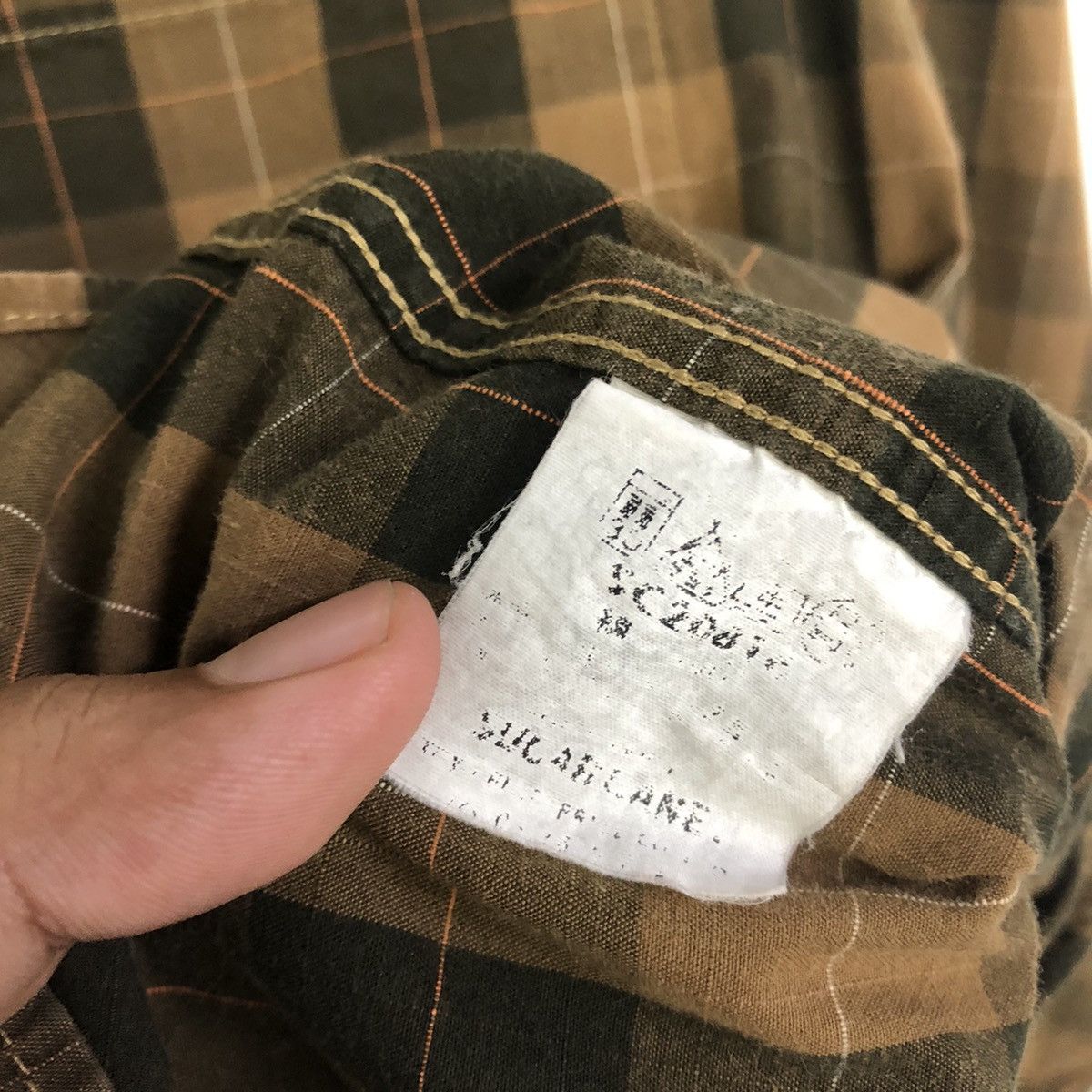 Sugar Cane Sugar Cane Checked Pattern Brown Button Shirt Size US S / EU 44-46 / 1 - 12 Thumbnail
