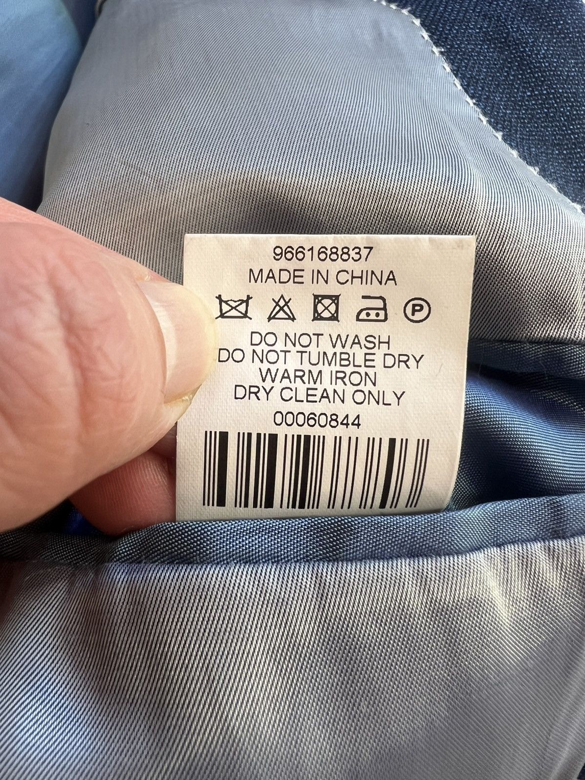 DKNY DKNY Blue Wool Blazer Size 48 Classic Tailored Size 38S - 8 Thumbnail