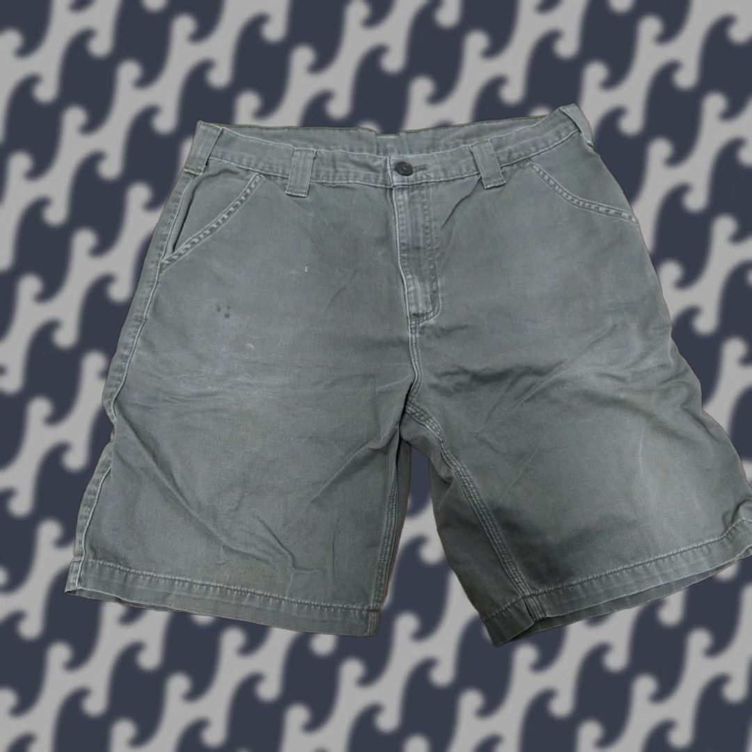 Carhartt Carhartt Shorts Mens 36 Moss Green Cotton Twill Work Chino Zip Fly B359 Casual Size US 36 / EU 52 - 1 Thumbnail