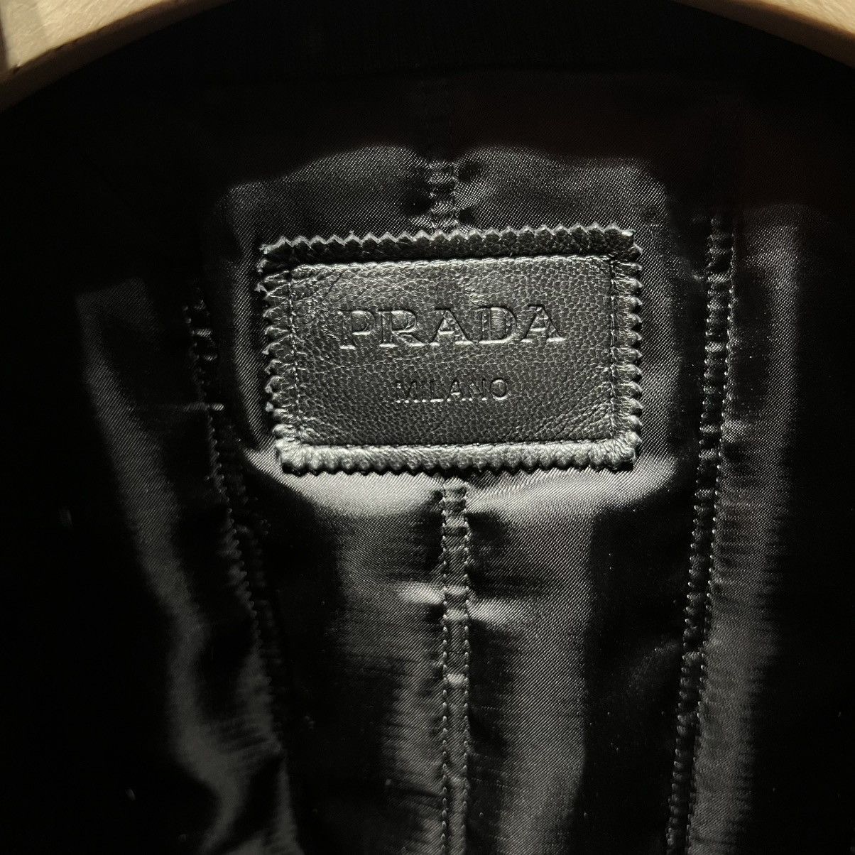 Prada Prada Oversized Leather Bomber Jacket Size US L / EU 52-54 / 3 - 8 Thumbnail