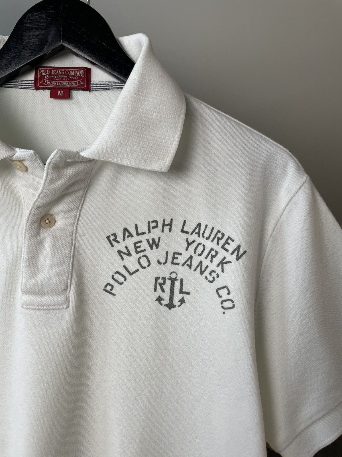 Polo Ralph Lauren Vintage y2k Ralph Lauren New York White Polo Tee RRL Shirt Size US M / EU 48-50 / 2 - 4 Thumbnail