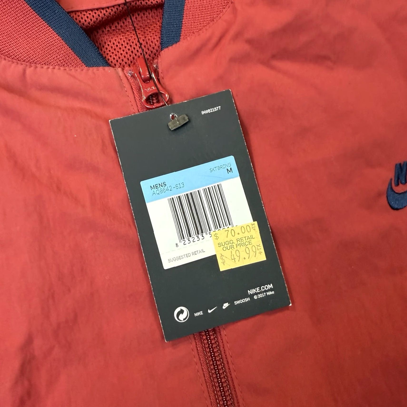 Nike Nike SB Jacket Mens M Red Full Zip Pockets Windbreaker Sports Skateboarding Urban Casual Shirt? Size US M / EU 48-50 / 2 - 7 Thumbnail