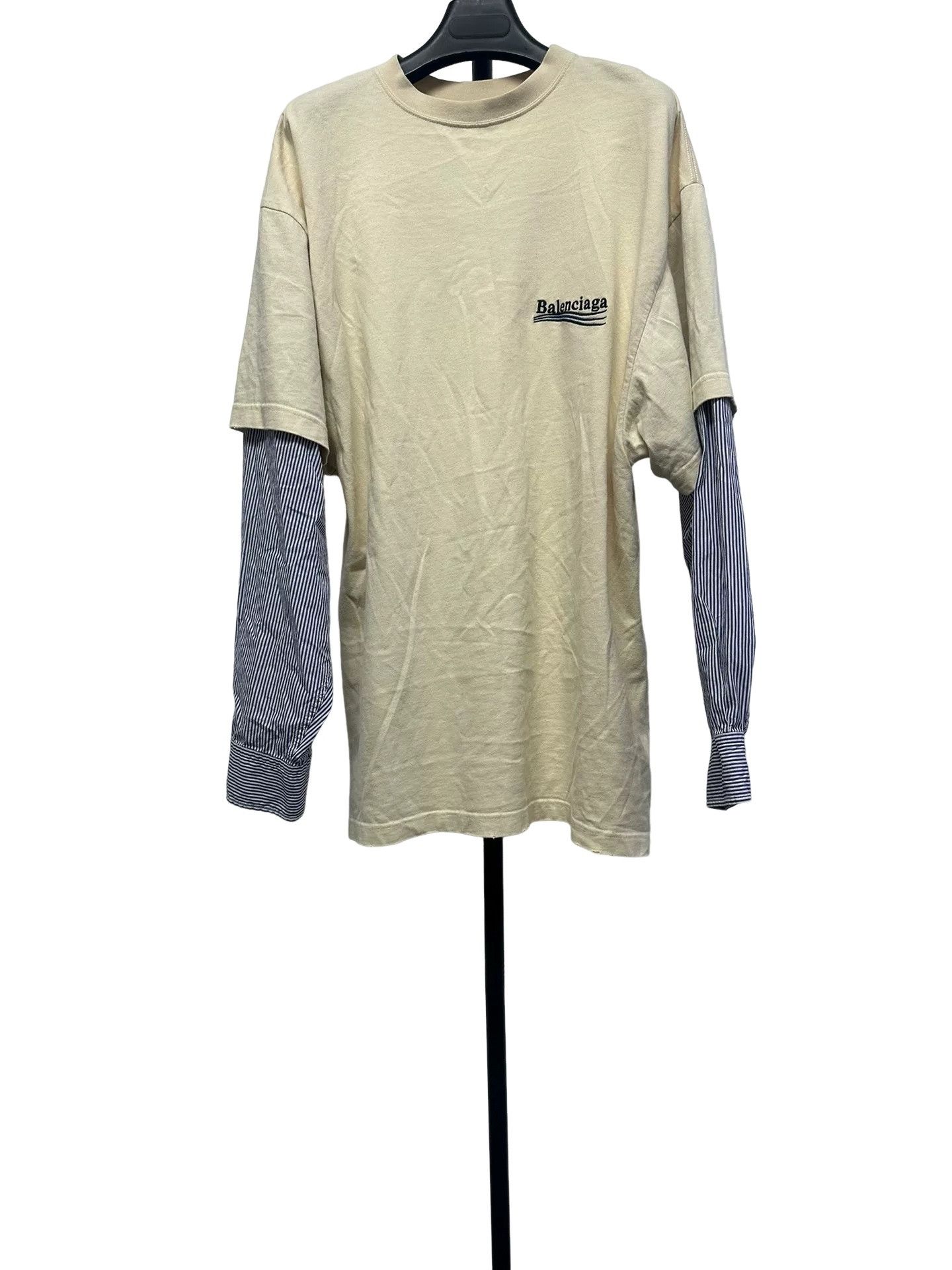 Balenciaga Balenciaga Layered Trompe L'oeil Long Sleeve T-Shirt US M Size US M / EU 48-50 / 2 - 1 Thumbnail