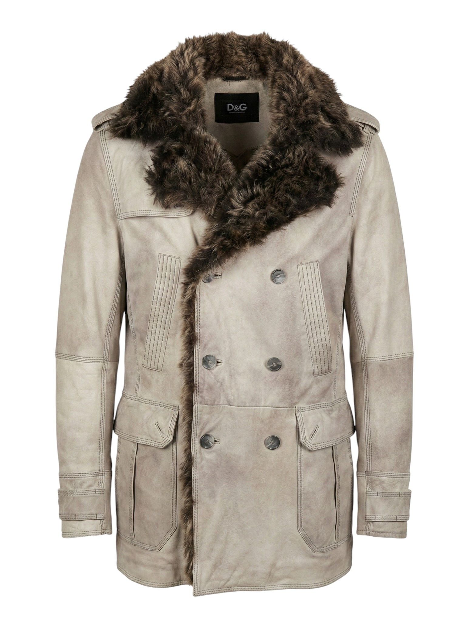 Dolce & Gabbana SHEARLING LEATHER HEAVY COAT Size US L / EU 52-54 / 3 - 1 Thumbnail