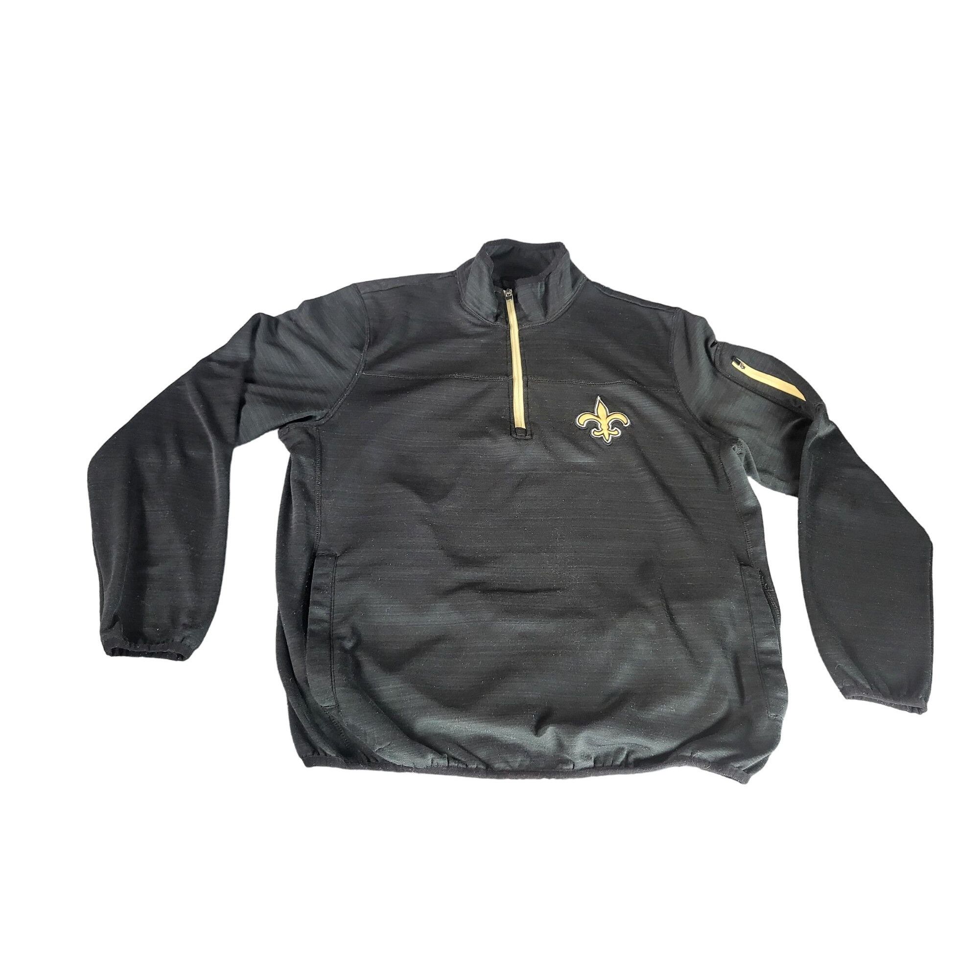 NFL New Orleans Saints Pullover Men Sz L Black Gold NFL Football Size US L / EU 52-54 / 3 - 1 Thumbnail
