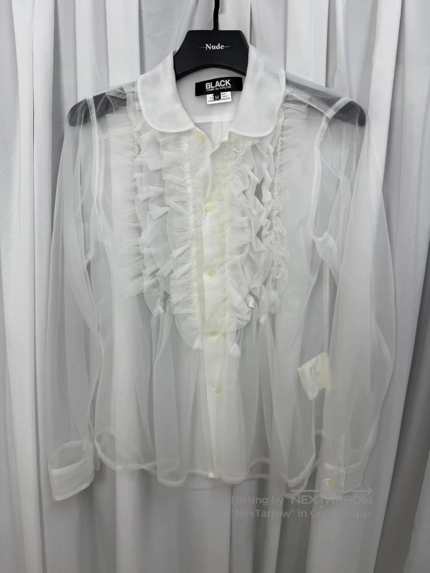 Comme des Garcons Black Comme des Garcons Black Ruffle Round Neck Shirt. Size M / US 6-8 / IT 42-44 - 1 Thumbnail