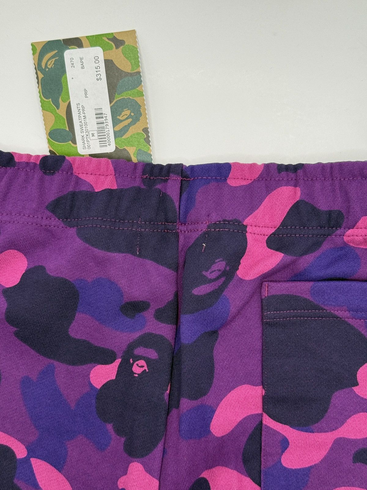 Bape A Bathing Ape Bape Color Camo Shark Sweatpants Purple L Size US 31 - 5 Thumbnail
