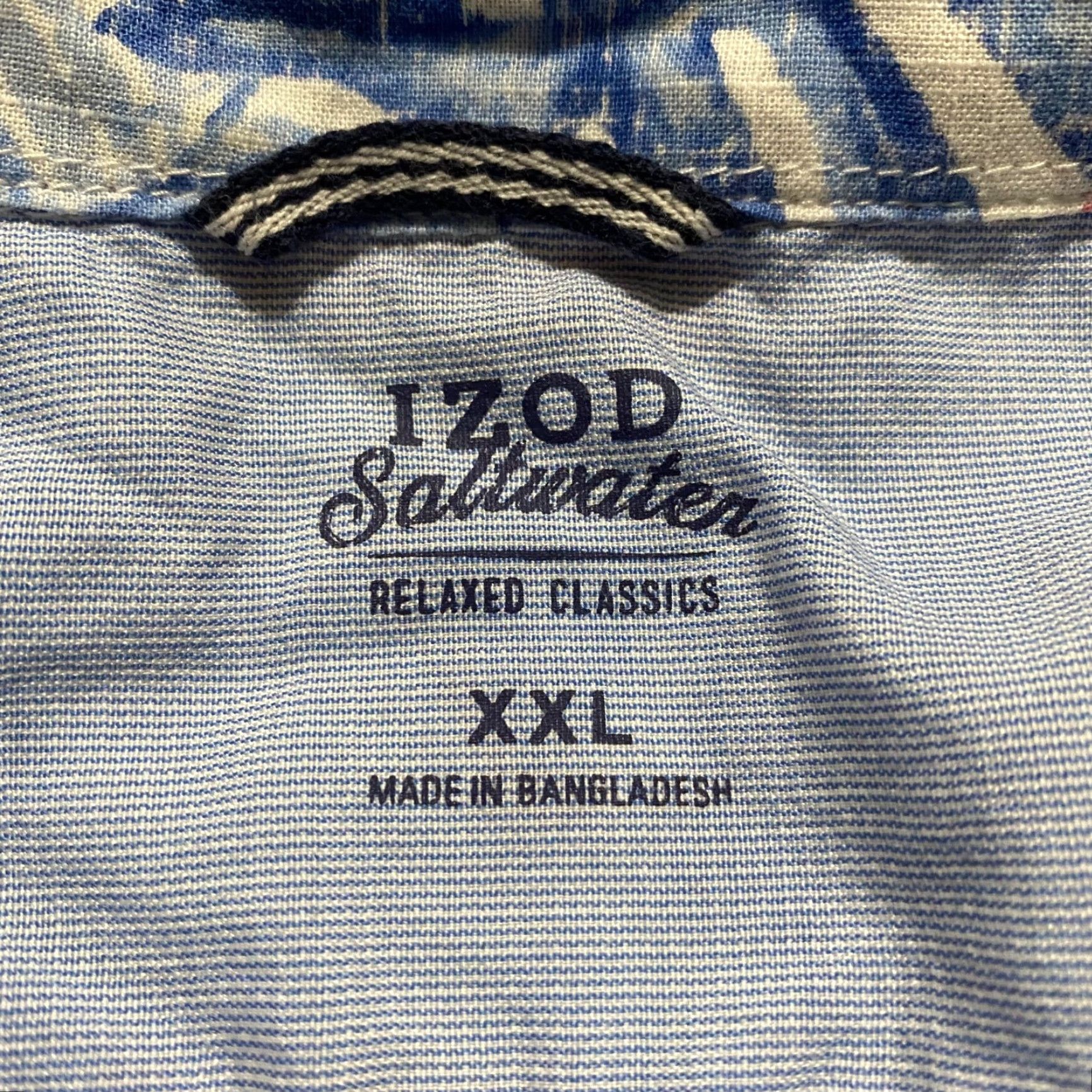 Izod IZOD Saltwater Shirt Mens 2XL Multicolor Floral Hawaiian Button Front Cotton Short Sleeve Shirt Size US XXL / EU 58 / 5 - 3 Thumbnail