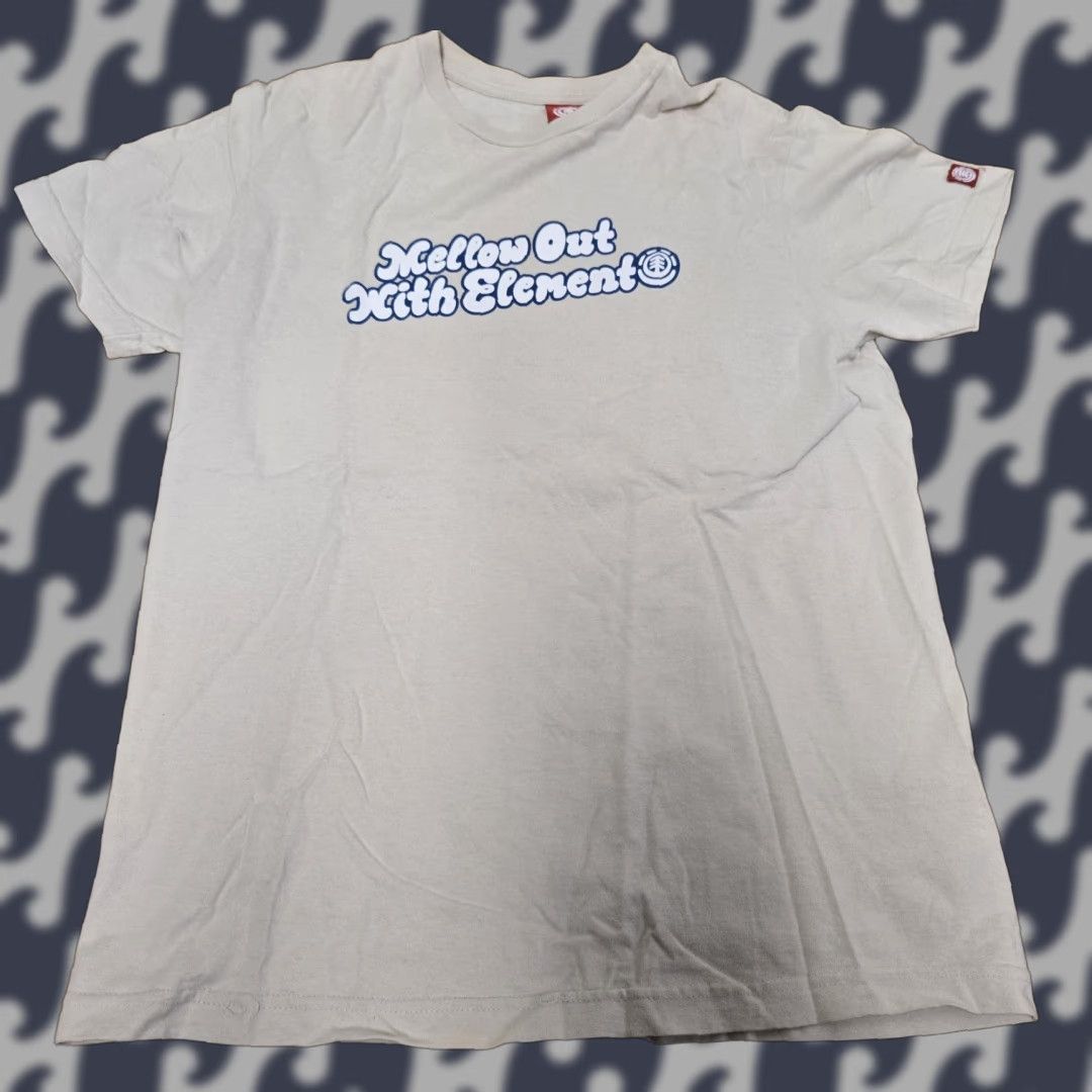 Element VINTAGE Element Shirt Mens White Mellow Out With Element Graphic Skateboard Tee Size US M / EU 48-50 / 2 - 1 Thumbnail