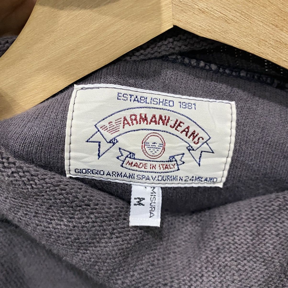 Armani Vintage Armani Jeans Omega Logo Mock Neck Sweatshirt Grey Size US M / EU 48-50 / 2 - 9 Thumbnail
