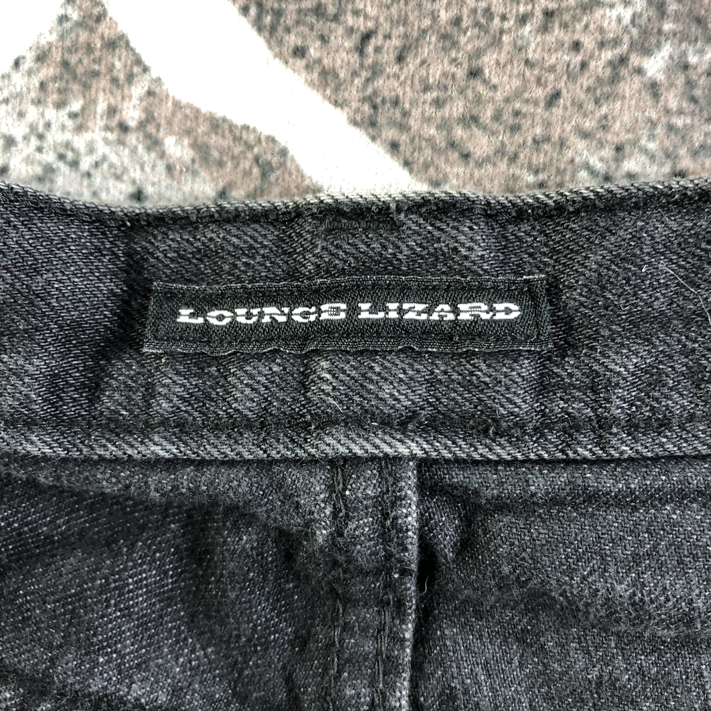 Japanese Brand Lounge Lizard Distressed Jeans Faded Black Denim KJ2203 Size US 30 / EU 46 - 8 Thumbnail
