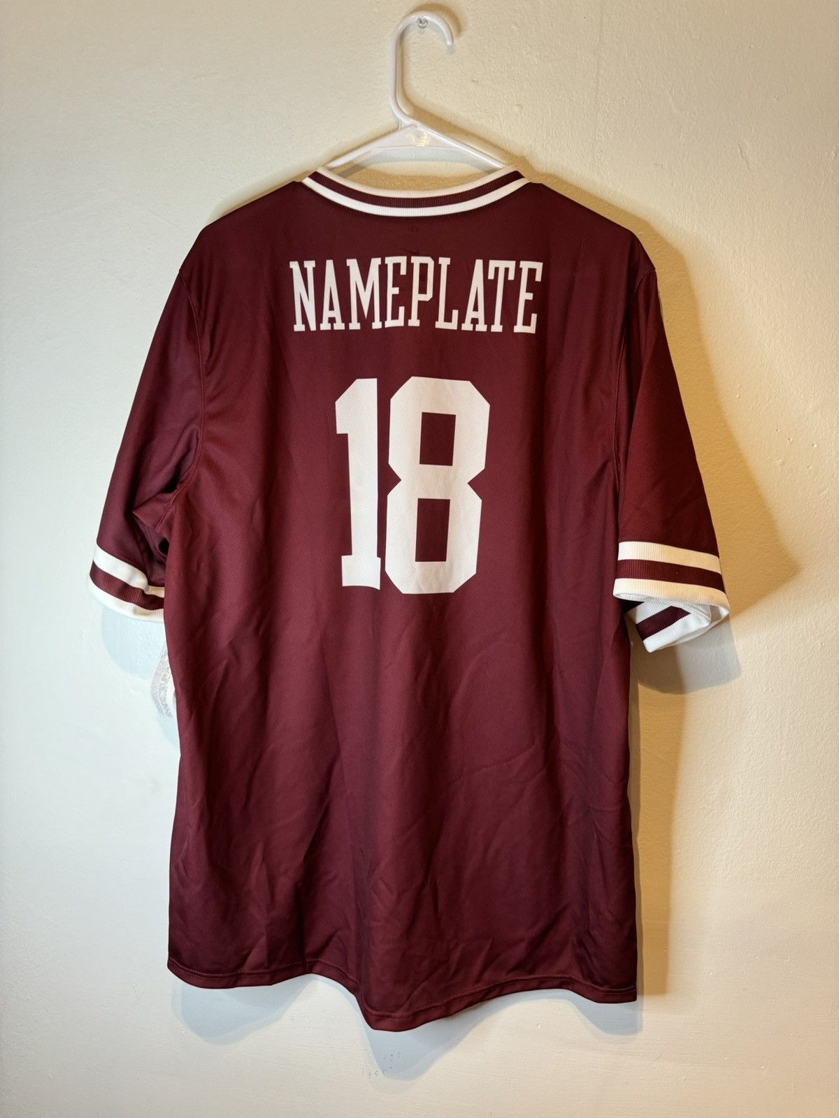 Nike NEW Nike Dri-fit Stanford Baseball Jersey Large Sample #18 Size US L / EU 52-54 / 3 - 7 Thumbnail