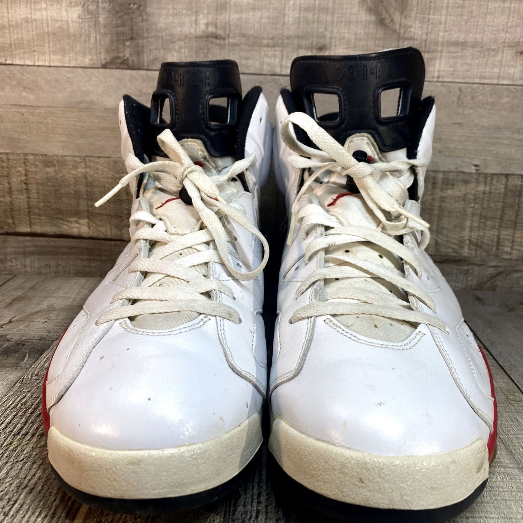 Jordan Brand Air Jordan 6 Retro Bulls Men's Size 13 Sneaker White Jordan Bulls 384664-102 Mens Size US 12 / EU 45 - 2 Thumbnail
