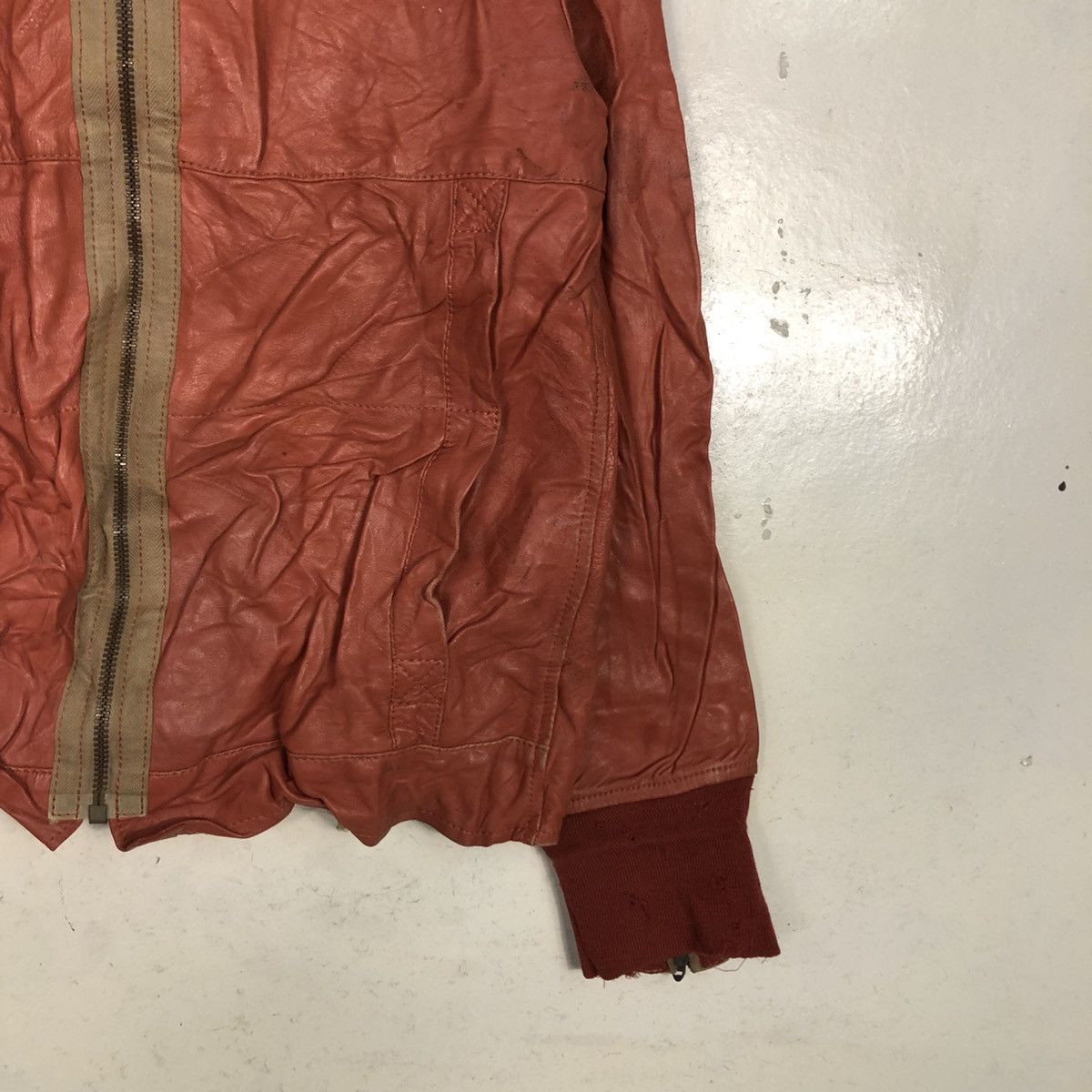 Issey Miyake 📌Vintage Biker Leather Jacket Design Works Japan Size US M / EU 48-50 / 2 - 7 Thumbnail