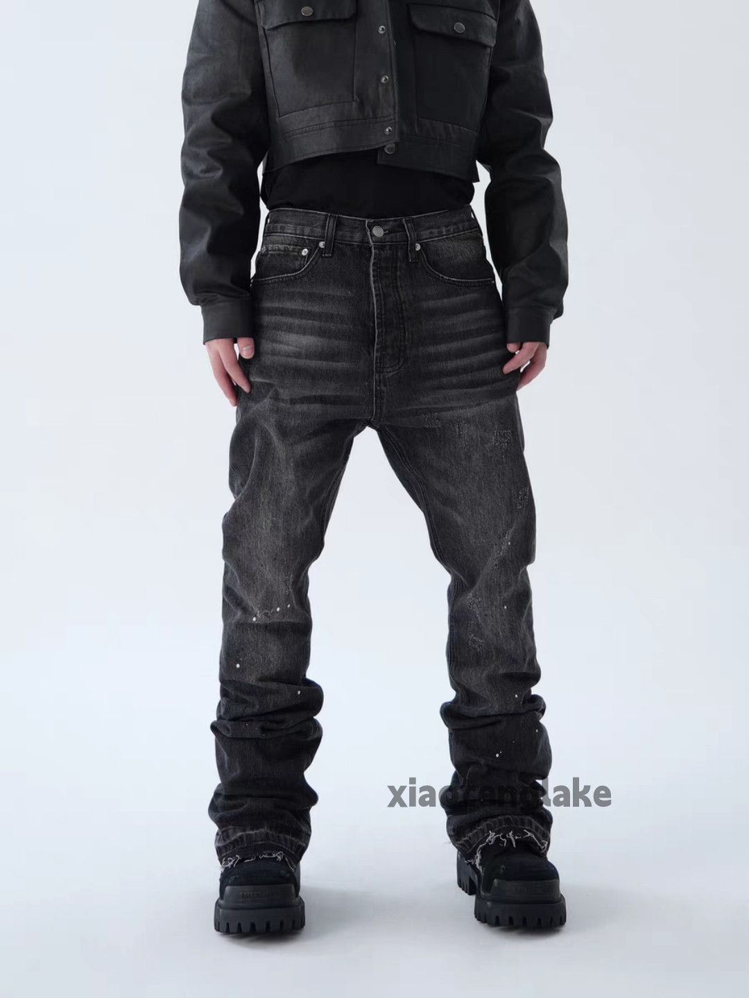 Jean × Vintage washed faded loose baggy punk grunge bootcut jeans Size US 32 / EU 48 - 1 Thumbnail