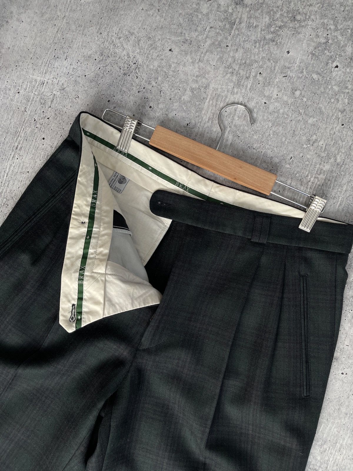 BRAX × Vintage Vintage Brax Men Size M Wool German Trousers Pants Check 90s Size US 32 / EU 48 - 7 Thumbnail