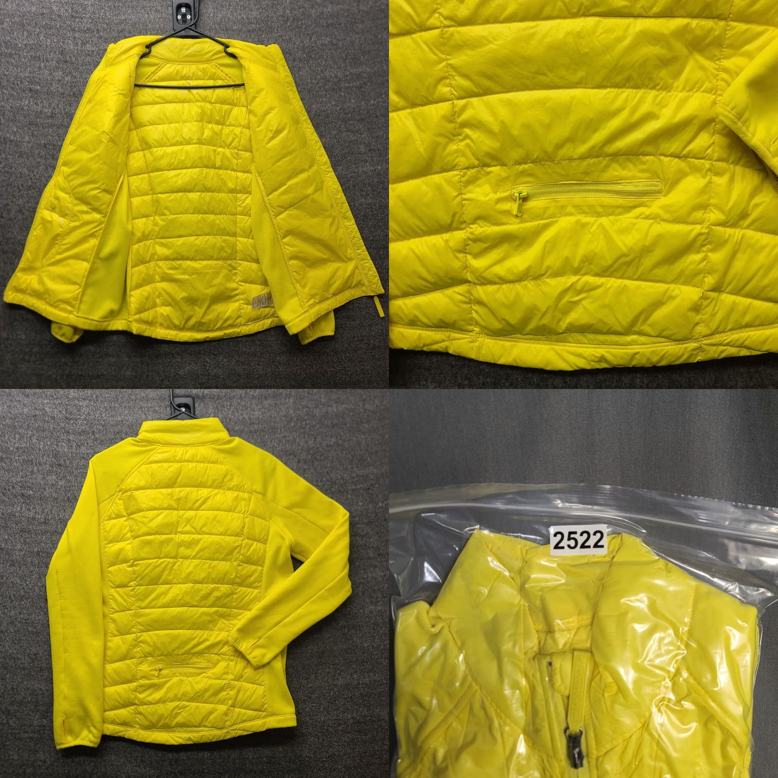 Calvin Klein Calvin Klein Performance Down Jacket Womens L Puffer Activewear Athleisure Yellow Zip Hooded Quilted Logo Regular Coat/Outerwear Jacket Size L / US 10 / IT 46 - 9 Thumbnail