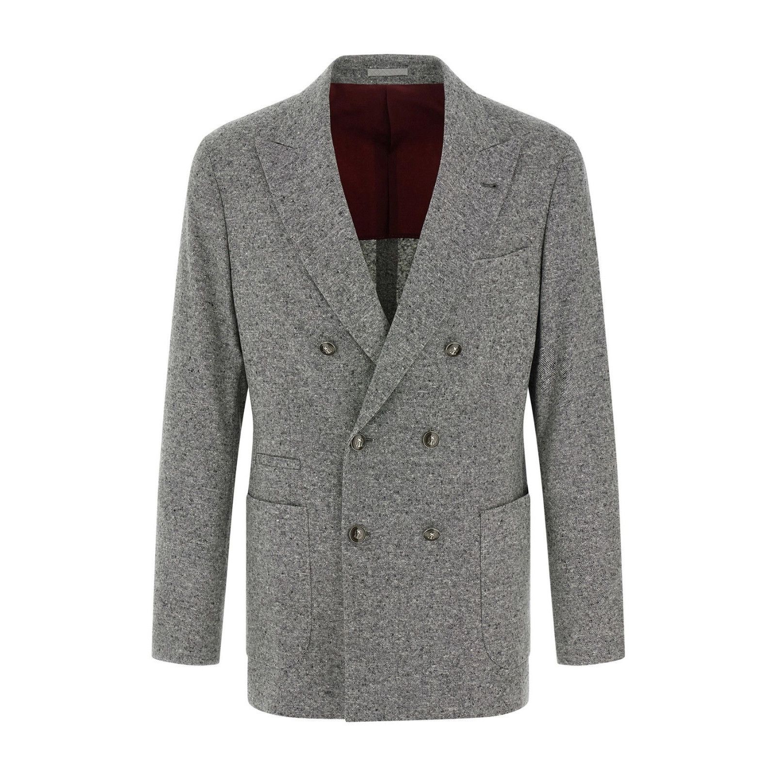 Brunello Cucinelli BRUNELLO CUCINELLI $6450 Medium Gray Wool/Cashmere Blazer Ja Size US XXL / EU 58 / 5 - 1 Thumbnail