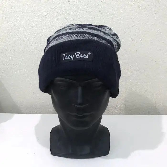 Vintage Troy Bros Stripe Design Beanie Hat Size ONE SIZE - 2 Thumbnail