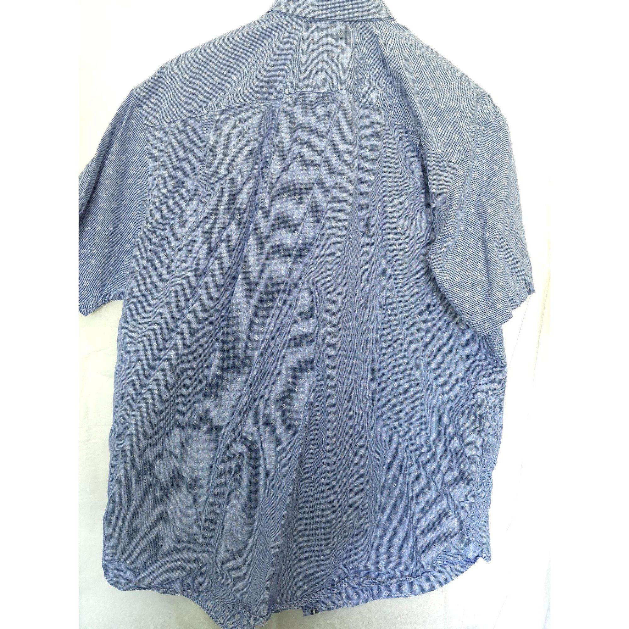 Cremieux Cremieux Collection Men's Short Sleeve Shirt XLT Blue Flower Size US XL / EU 56 / 4 - 7 Thumbnail