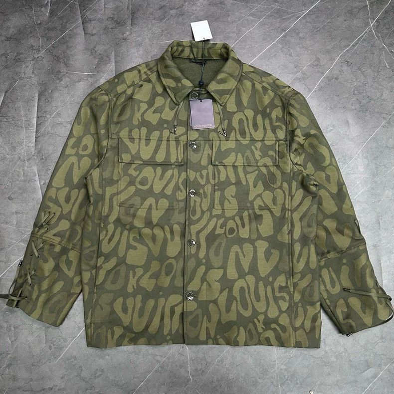 Louis Vuitton Louis Vuitton Army Green Bullet Screen Full of Jacket Size US L / EU 52-54 / 3 - 1 Thumbnail