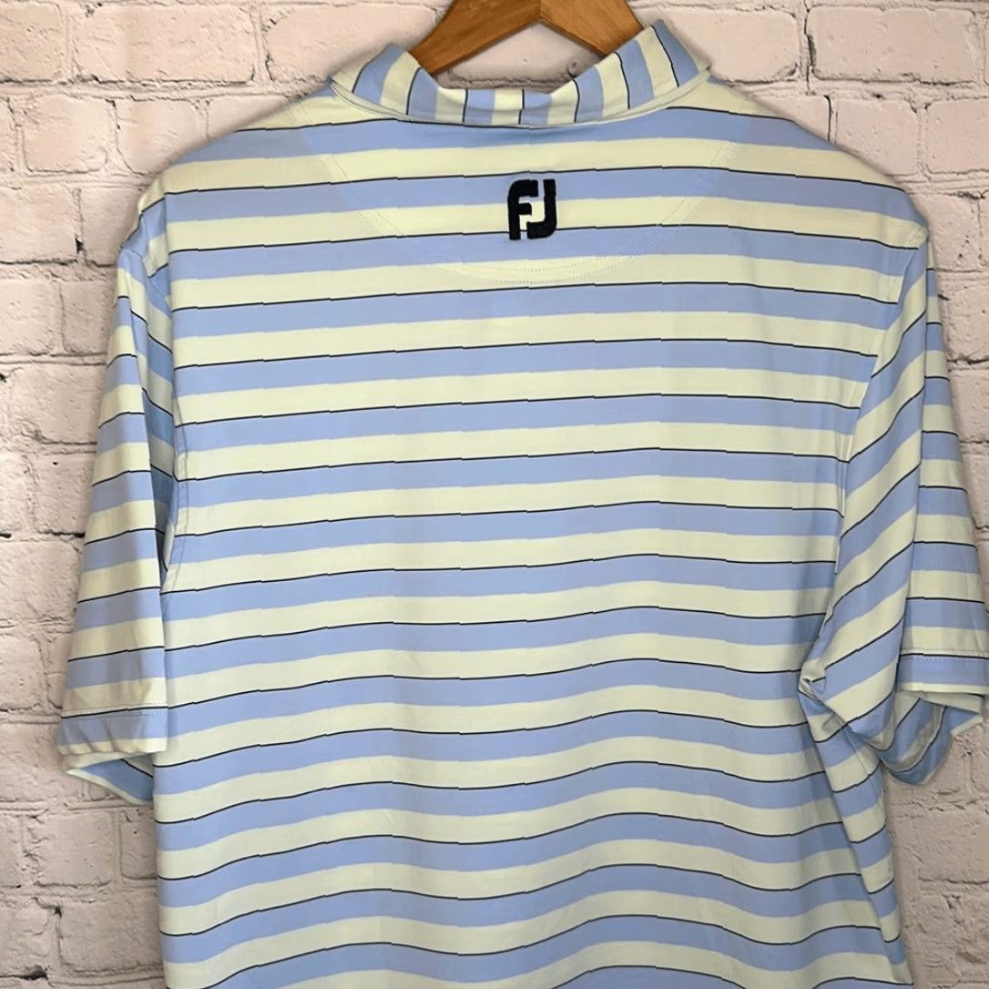 Footjoy FootJoy Polo Shirt Golf Polyester Mens Size M Yellow Blue Multicolor Portland? Size US M / EU 48-50 / 2 - 6 Thumbnail