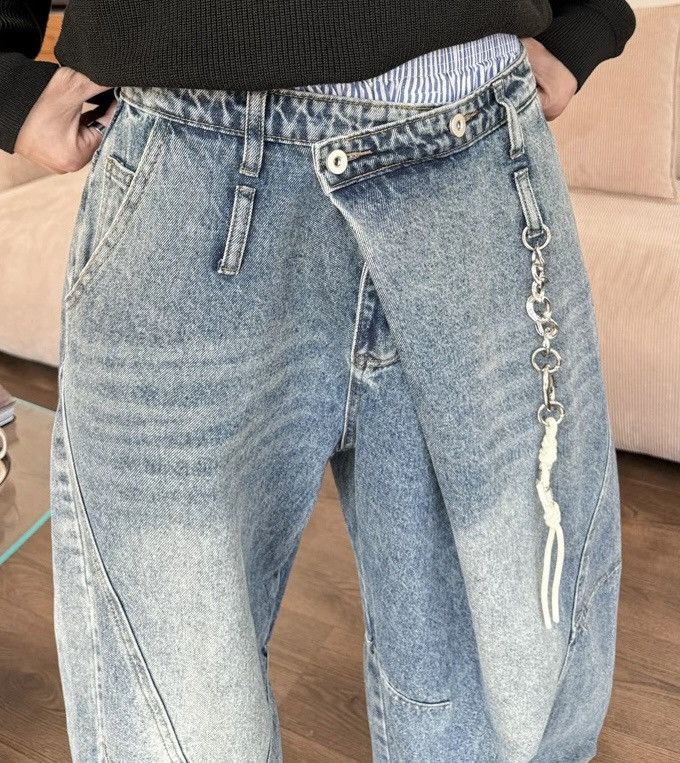 Japanese Brand × Vintage Retro cleanfit outdoor faded wrap flare jeans pants Size US 28 / EU 44 - 4 Thumbnail