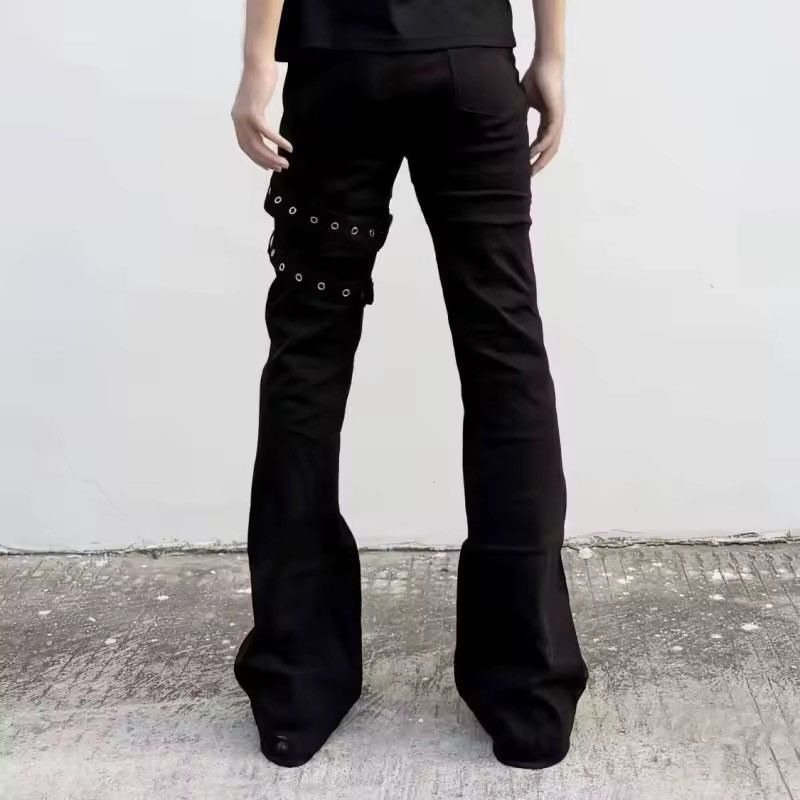 Gothic Punk Trendy Metal Bandage Pants Jeans