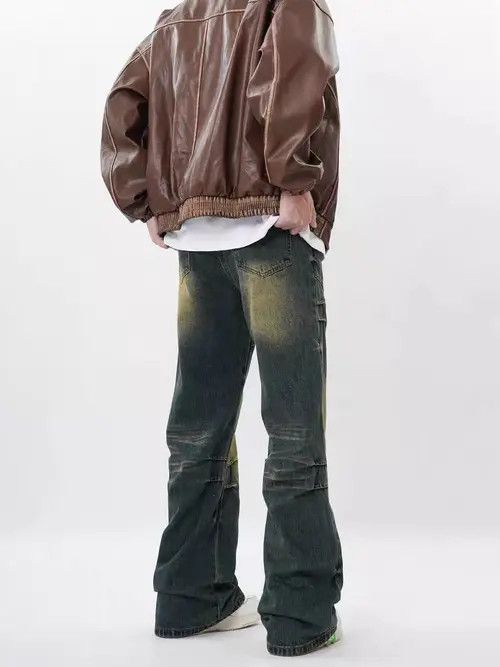 VIBE Vintage washed pleated deconstructed jeans Size US 32 / EU 48 - 2 Thumbnail