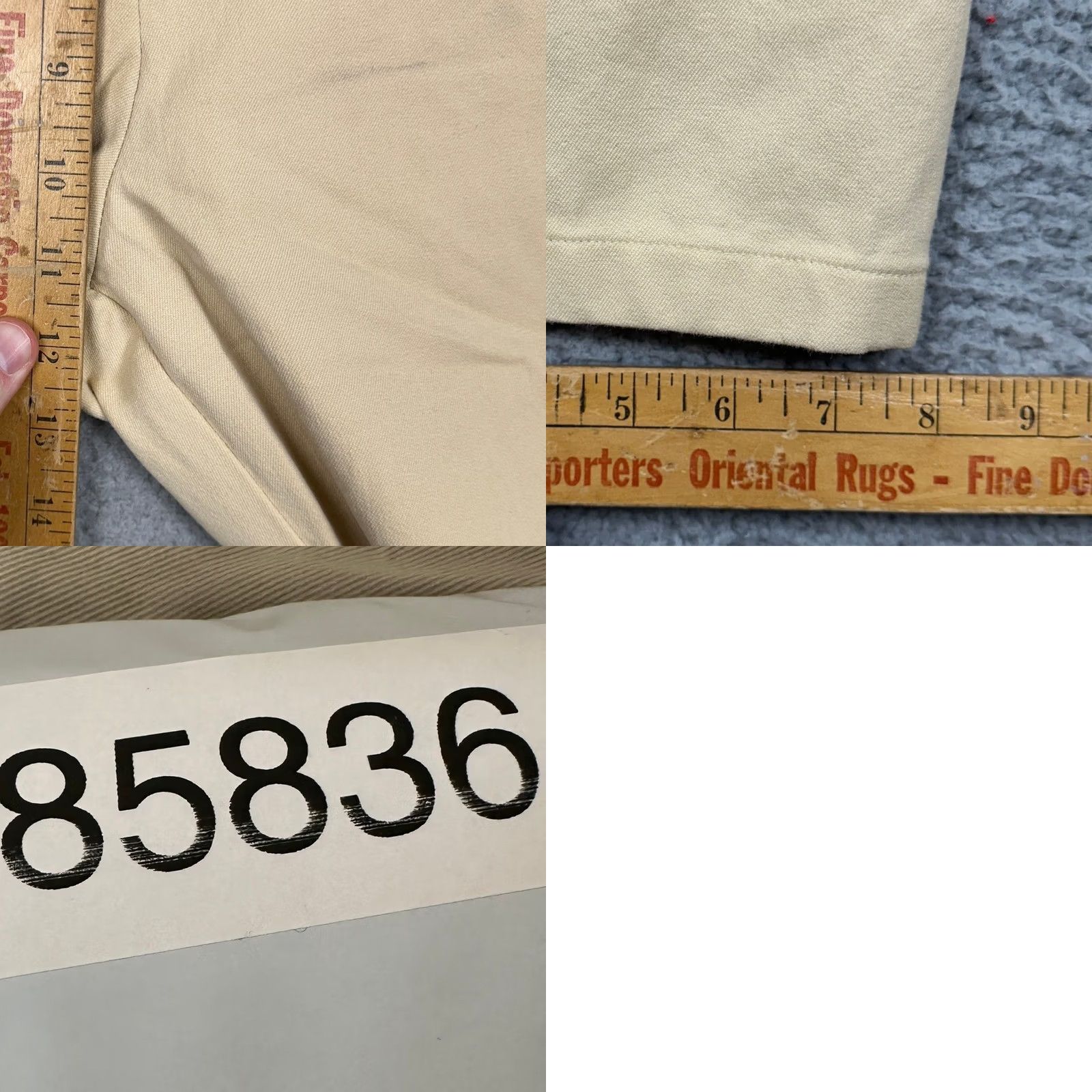 Vintage St John Sport Marie Gray Khakis Pants Womens 6 Yellow Straight Fit Stretch EUC Size 28" / US 6 / IT 42 - 8 Thumbnail