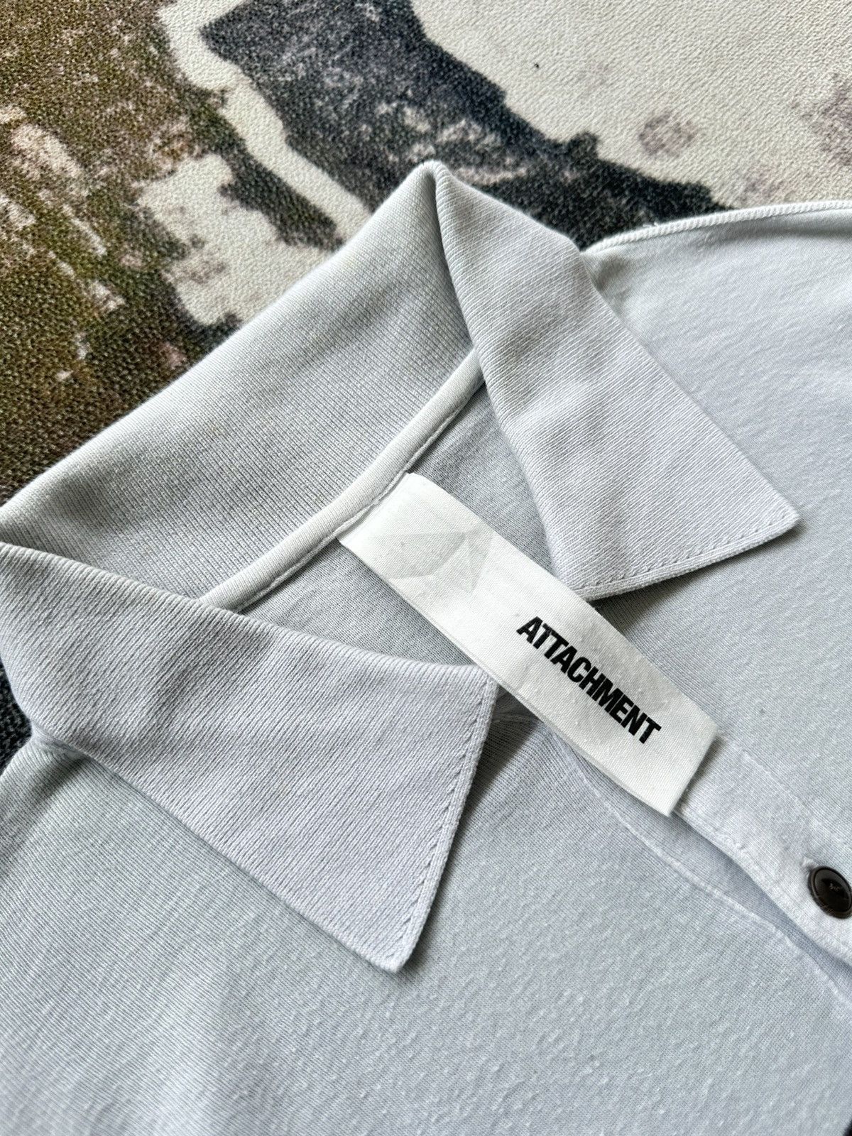 Attachment 2000s Attachment Japan striped polo quarter sleeve Size US M / EU 48-50 / 2 - 4 Thumbnail