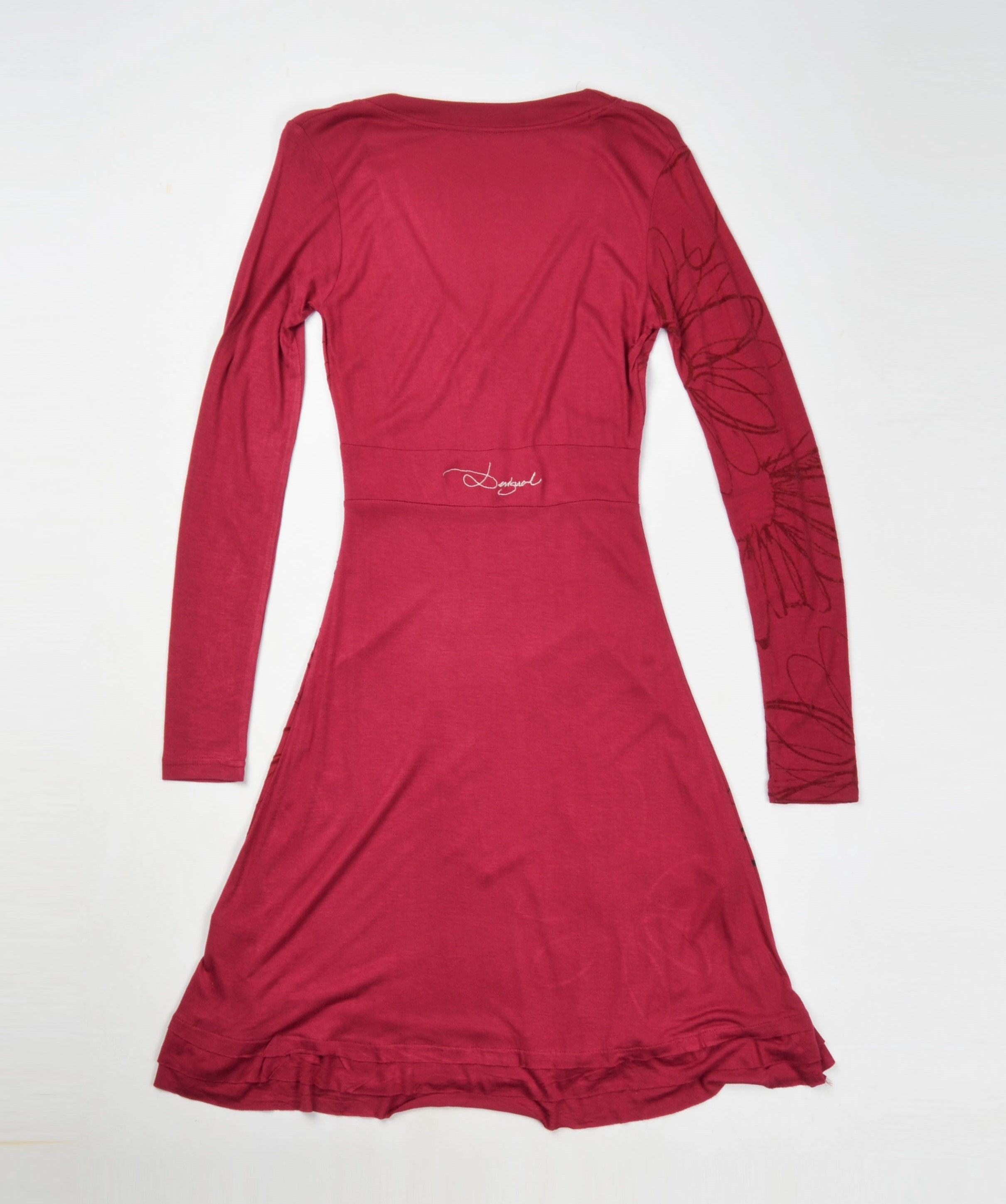 Desigual Desigual Y2K Boho V-Neck Long Sleeve Floral Beaded Dress Size M / US 6-8 / IT 42-44 - 10 Thumbnail