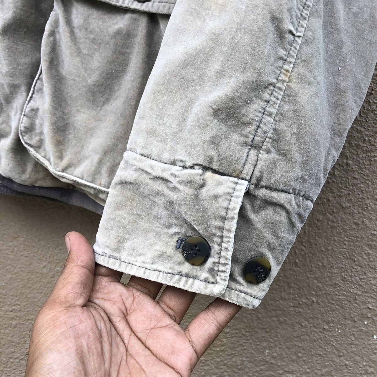Vintage VTG Faded Multi Cargo Pocket Suede Lined Sherpa SafariJacket Size US L / EU 52-54 / 3 - 9 Thumbnail