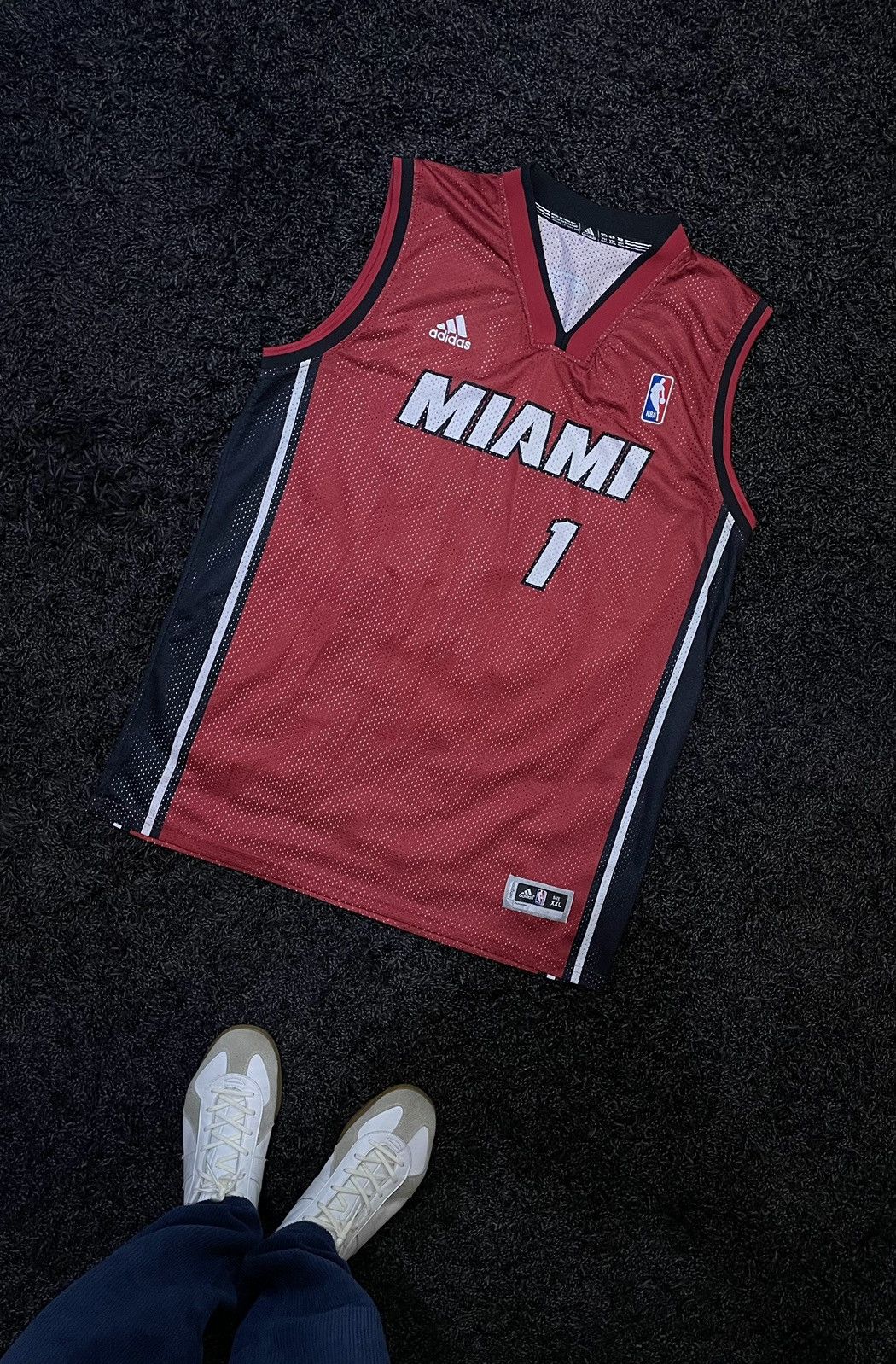 Adidas × NBA Vintage Miami Heat 1 Bosh Basketball Jersey Adidas NBA Size US XL / EU 56 / 4 - 1 Thumbnail