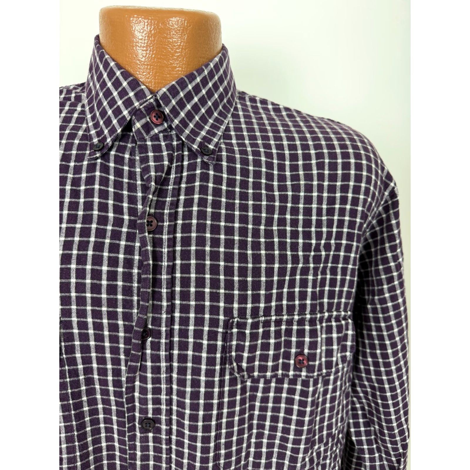 Walls VINTAGE Walls Ranch Wear Shirt Men Medium Button-Down Purple Check Western Cowboy Cotton Fashion Shirt Size US M / EU 48-50 / 2 - 3 Thumbnail