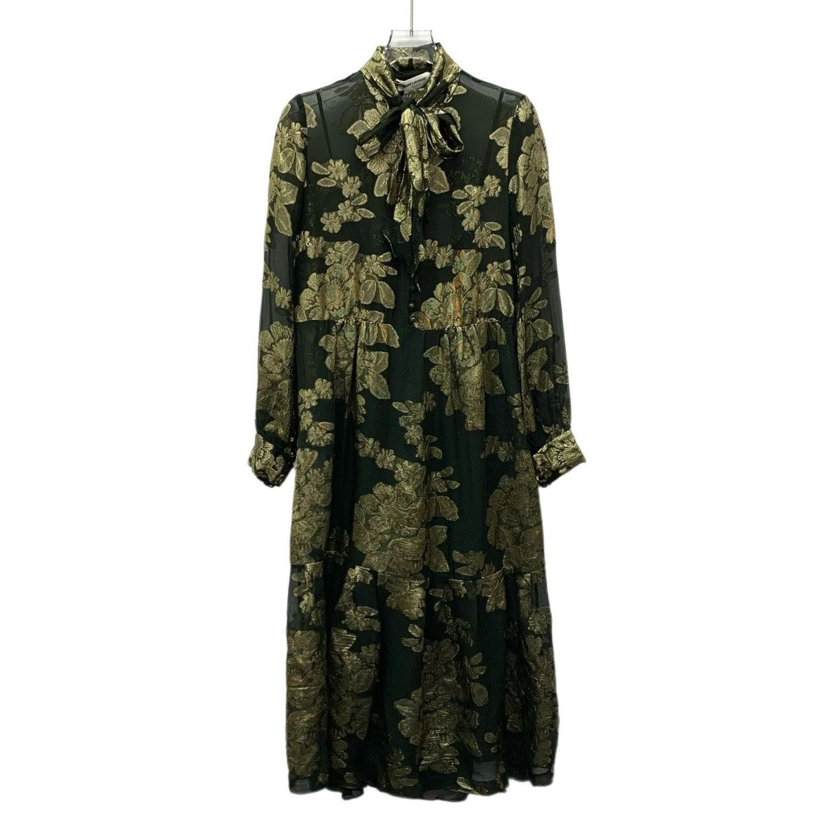 Saint Laurent Paris Yves Saint Laurent Silk Tie Bow Long Sleeve Dress K26WX Size XS / US 0-2 / IT 36-38 - 1 Thumbnail