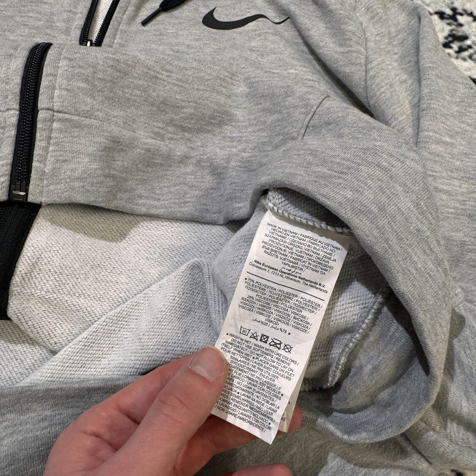 Nike × Vintage Vintage Nike Unisex Gray Cotton Hoodie Zip Size XL Y2K 90s Size US XL / EU 56 / 4 - 14 Thumbnail
