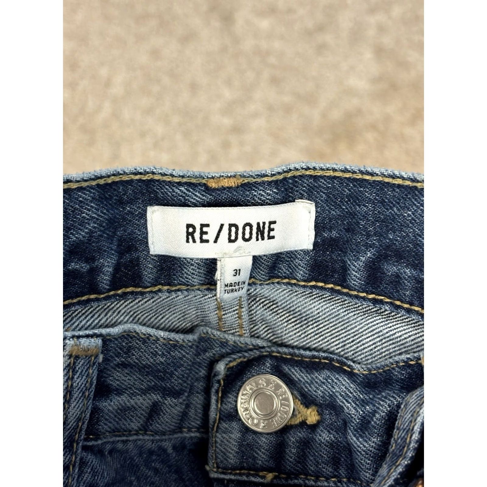 RE/DONE VINTAGE Re/Done Jeans 90s High Rise Loose Womens Size 31 Distressed Blue 141-3WHRL Size 24" / US 00 / IT 34 - 6 Thumbnail